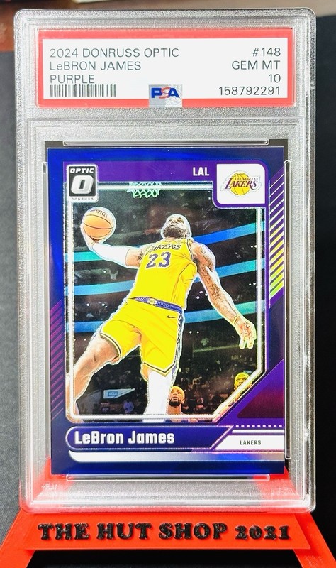 Lebron James 2024-25 Panini Donruss Optic Purple Prizm #148 PSA 10 Low POP LBJ!