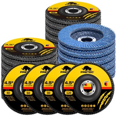 4-1/2'' Zirconia Flap Discs 40/60/80/120 Grit Grinding Wheels for Angle Grinder