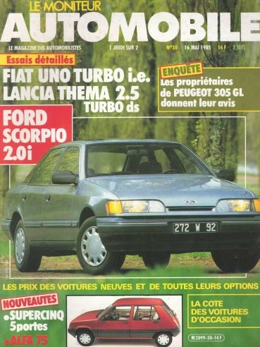 ▄▀▄ Moniteur automobile FIAT UNO TURBO I.E - LANCIA THEMA 2.5 TURBO DS N°30 ▄▀▄ - Photo 1/1