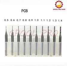 0.5~3.175mm Carbide End Mill Engraving Bits CNC PCB Machinery 1/8" Shank 10pcs