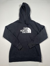 The North Face Hoodie Womens Large Black Half Dome Pullover Sweatshirt Logo