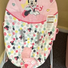 Disney Portable Minnie Mouse Baby Bouncer Pink Multicolor Infant