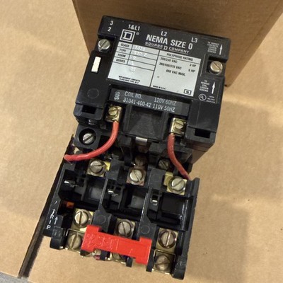 Square D SBD-2 (Class 8536) NEMA Size 0 3-Phase AC Magnetic Starter   120/60V