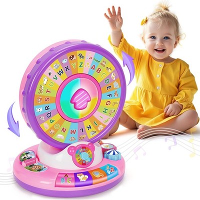 Learning Toy for 1 Year Old Girls, Interactive Spin and Sing Musical Toys for...
