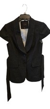 The Limited Black Blazer with Cap Sleeves and Notched Lapels Size Small