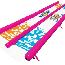 WOW Sports Giant Backyard Lawn Slides Double Lane Slide