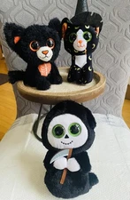 Set of 3 Halloween-Themed Plush Toys