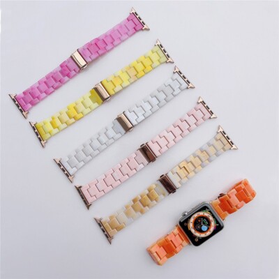 Damen Resin Harz Armband für Apple Watch 11 10 9 8 7 6 5 SE 40/44/41/45/42/46mm
