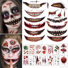 Tatuajes temporales de Halloween para fiestas de cosplay de adultos