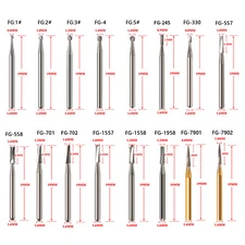 SANDENT 10pcs/kit Dental Tungsten Carbide Bur For High Fast Speed Handpiece