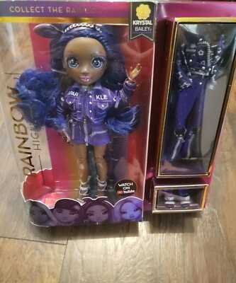 Rainbow High Krystal Bailey – Indigo Fashion Doll with Complete