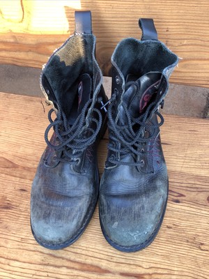 distressed motorcycle boots