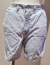 Vintage 80s LEE Denim Mom Shorts Med 16W Light Wash High Waist USA Retro