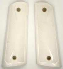 Colt 1911 Full Size Grips Magwell Solid Buffalo Bone Checkered