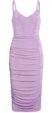 Likely Dress Regan Braided Strap Ruched Bodycon Dress Size 10 Lavender