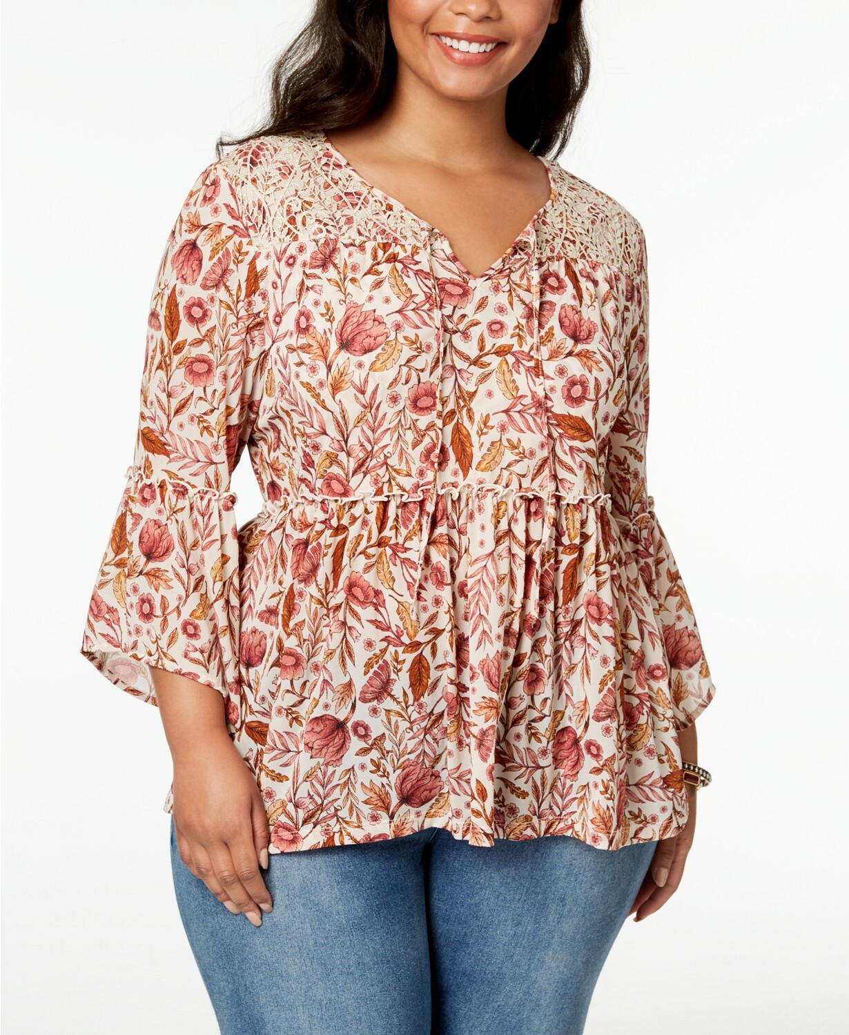 plus size peasant tops cheap