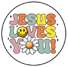 JESUS LOVES YOU ENVELOPE SEALS LABELS STICKERS PARTY FAVORS