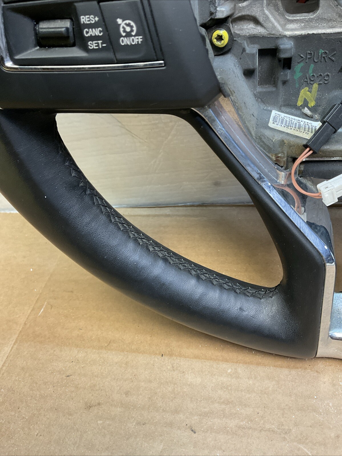 2014-2021 MASERATI QUATTROPORTE OEM FRONT DRIVER STEERING WHEEL BLACK LEATHER