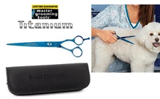 MASTER GROOMING TOOLS TITANIUM 440C STAINLESS STEEL 8" STRAIGHT SHEAR SCISSOR