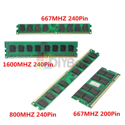 2GB/4GB Memory RAM DDR3 PC2-5300/U 667/800/1600MHZ 200