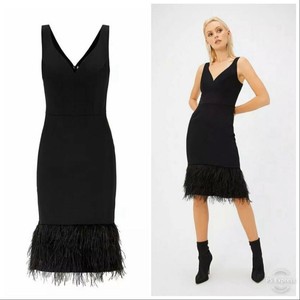 coast black feather dress