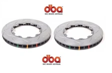 2 new DBA5000 slotted front disc brakes replacement rotors for 6 piston brakes