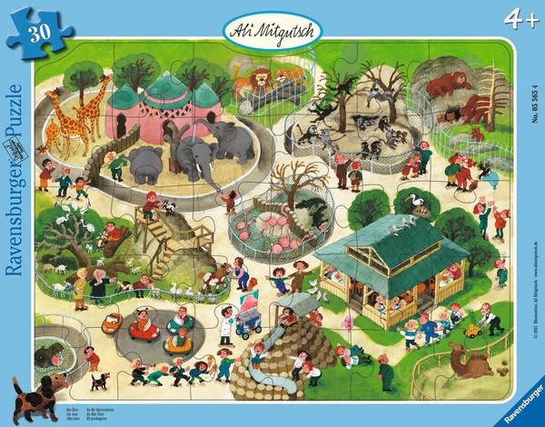Ravensburger05565 Ali Mitgutsch: Im Zoo Rahmenpuzzle 4+ Jahre 30 Teile-image