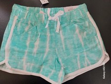 NWT Justice Girls Mint Green Tie Dye Shorts Size 12 B8 