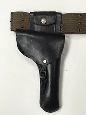 Etui cuir noir, holster pour PA 35A, Gendarmerie, WW2,  Indochine.