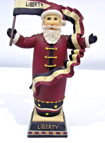 Americana Christmas Santa Claus Liberty Figurine - 6.5 inches tall - Picture 2 of 6