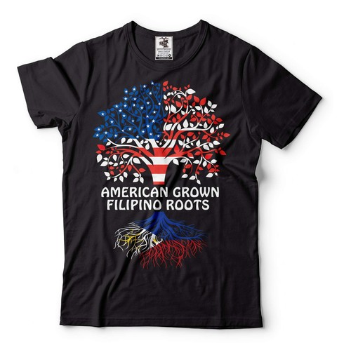 American Grown Filipino Roots Shirt Filipino Gifts Filipino Philippines Shirts - 第 1/8 張圖片