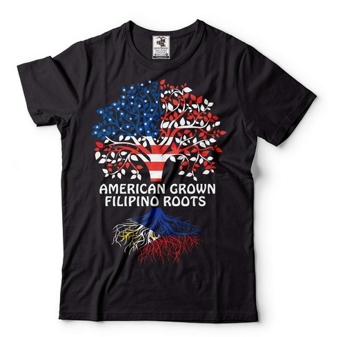 American Grown Filipino Roots Shirt Filipino Gifts Filipino Philippines Shirts - Picture 1 of 8