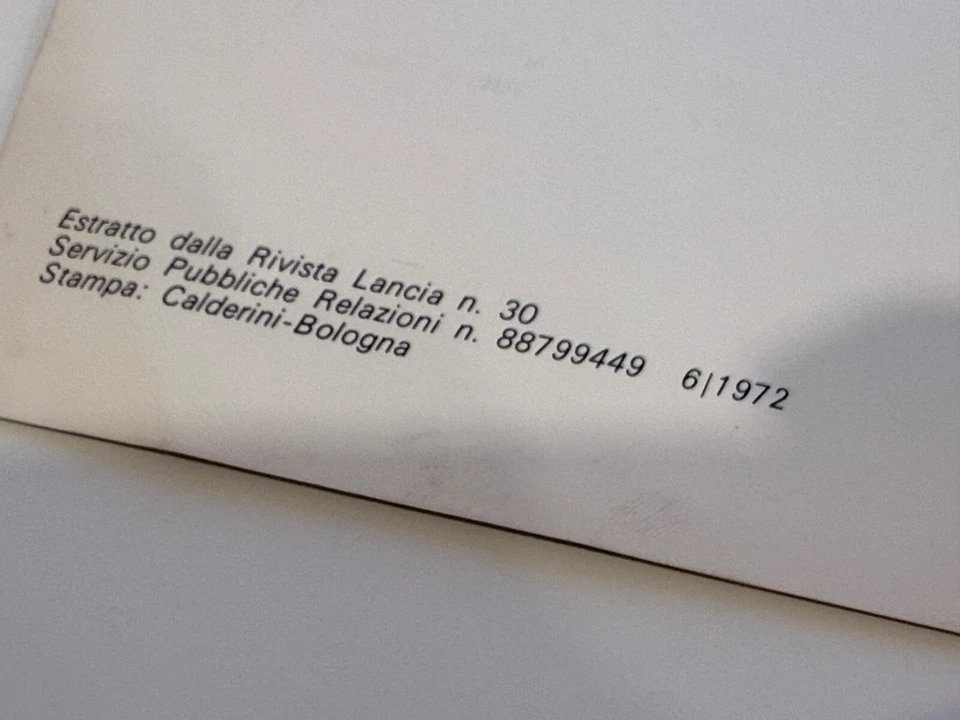 FOLHETO ORIGINAL MUNARI LANCIA FULVIA HP 1972 RALLY MONTECARLO impresso 1972 - Imagem 2 de 4