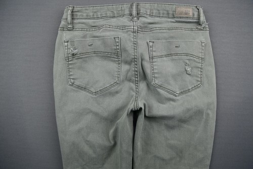 Women's RSQ Jeans Baja Ankle Skinny Distressed Raw Hem Green Size 1 (26x25) - Picture 6 of 7
