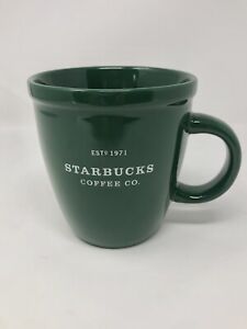 STARBUCKS Coffee Co GREEN Barista Est  1971 logo  2001 cup  