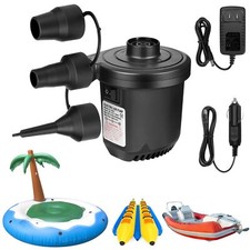 Air Pump for Inflatables Portable Quick-Fill Electric Air Mattress Pump with ...