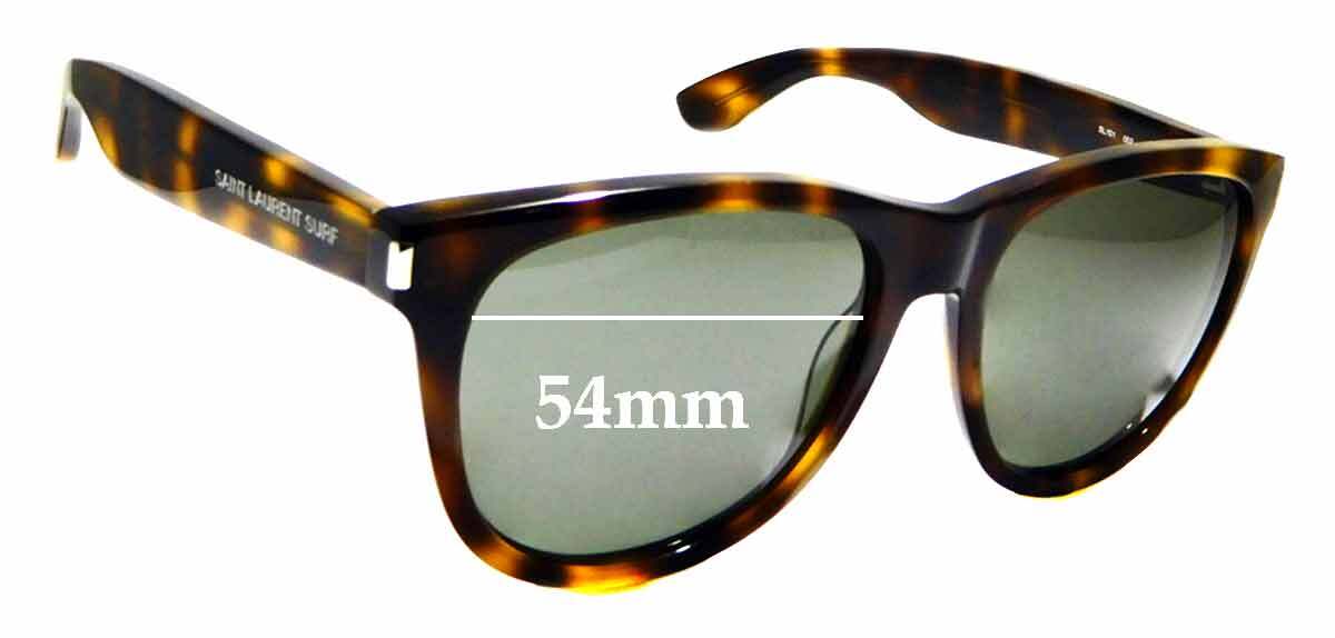 Lenti occhiali da sole di ricambio SFx adatte a Saint Laurent SL 101 Surf 54 mm di larghezza