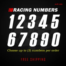 Racing Numbers Vinyl Decal Sticker | Dirt Bike Plate Number BMX Competition 631
