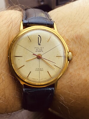 POLJOT DE LUXE AUTOMATIC 29 JEWELS 1MChZ vintage USSR Soviet POLJOT DE LUXE AUTOMATIC 29 JEWELS 1MChZ vintage USSR Soviet