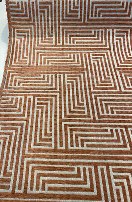 Full Moon Coral Geometric Upholstery Barrow Fabric By The Yard