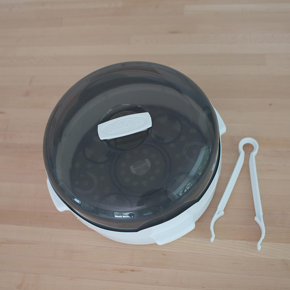 Microwave Steam Sterilizer for Baby Bottles, Nipples, Bottle Parts