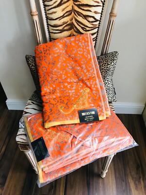 NEW BIBA LEOPARD ANIMAL PRINT ORANGE GOLD BATH