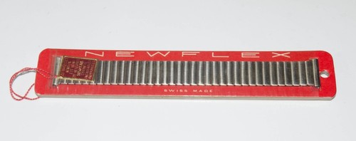 Newflex Swiss Made Vintage NOS unbenutzt Uhrenarmband Erweiterung Edelstahl E2