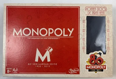 Monopoly 80. Édition anniversaire 1935-2015 jeu de société néerlandais Hasbro... - Photo 1/4