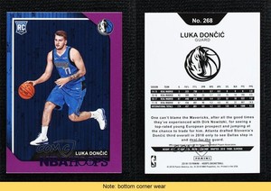 2018-19 Panini NBA Hoops Purple Luka Doncic #268 Rookie RC