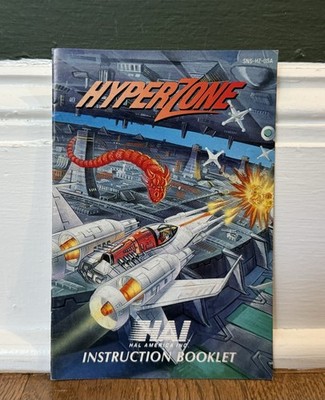 HyperZone SNES Manual Instruction Booklet ONLY, 1991 Super Nintendo