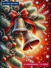 Ekuxom 5D Diamond Art Kits for Adults-Christmas Bell Diamond Painting