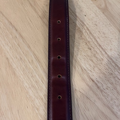 Leegin Herren Gürtel Echtleder braun mit goldfarbener Schnalle Gr. 38 Made in USA - Bild 6 von 9