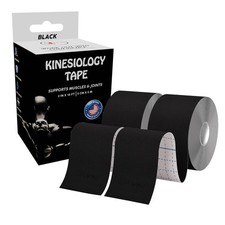 Kinesiology Tape for Muscle Support Shoulder Knee 2 in x 16 ft Black 2 Pcs 1.43 per gallon
