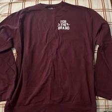 Pat McAfee Show For The Brand FTB Mens Sweatshirt Pullover Crewneck  Maroon 2XL